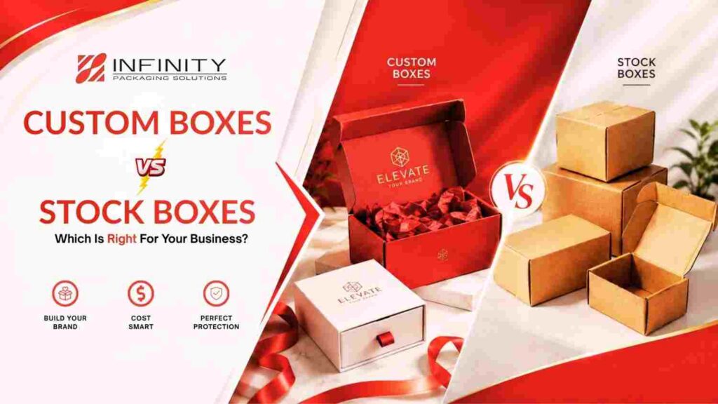 Custom Boxes vs Stock Boxes: How to Choose the Right Packaging for Your Brand Custom Boxes vs Stock Boxes: How to Choose the Right Packaging for Your Brand